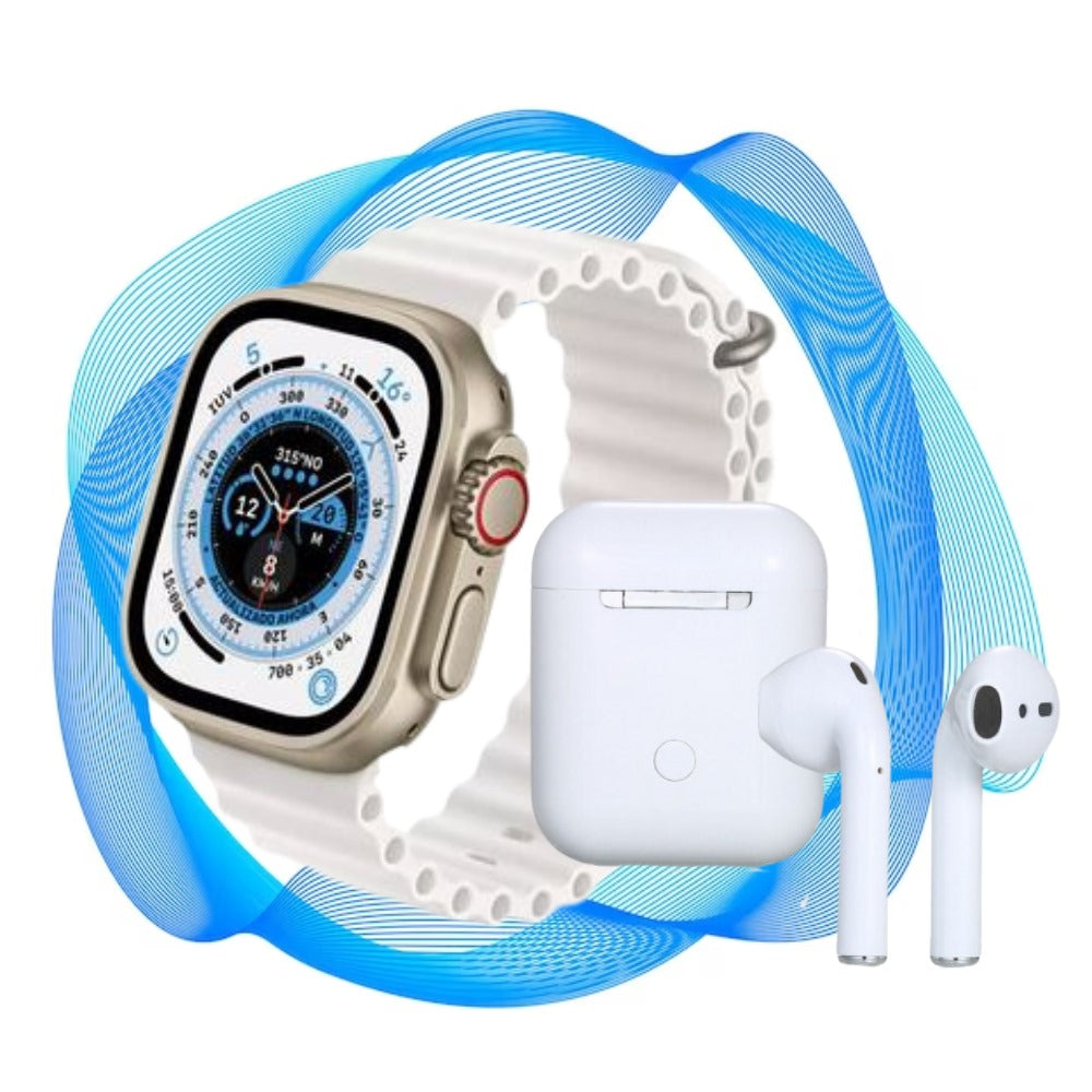 Combo Reloj Ultra 8 + Auriculares Tws