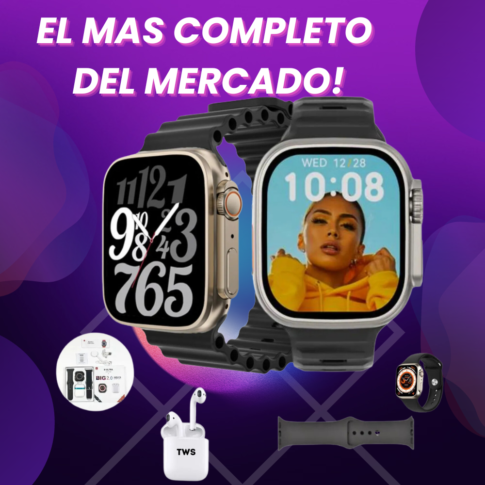 Combo Reloj Ultra 8 + Auriculares Tws